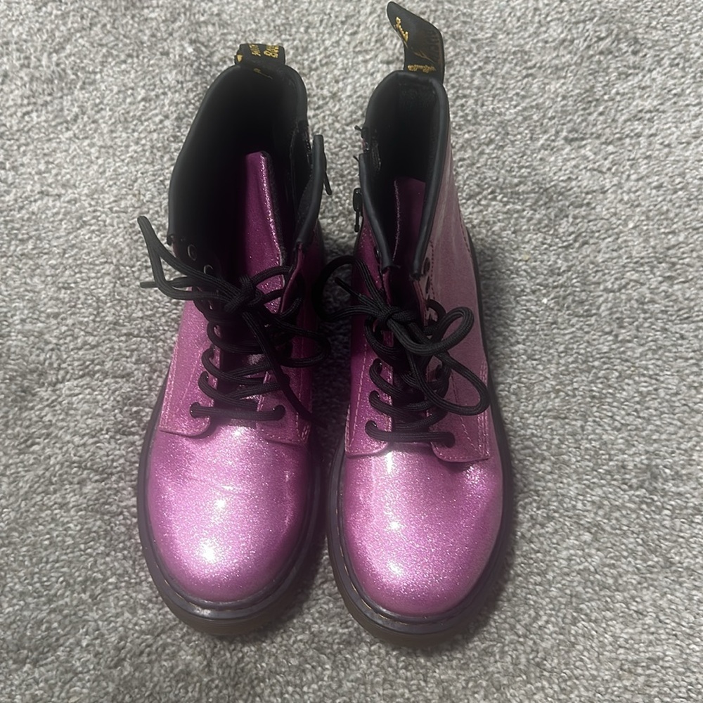 Dr. Martens Purple Glitter Boots girl sz us3